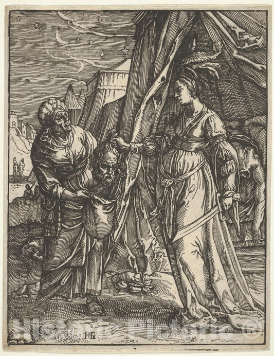 Art Print : Claes Jansz. Visscher - Judith : Vintage Wall Art
