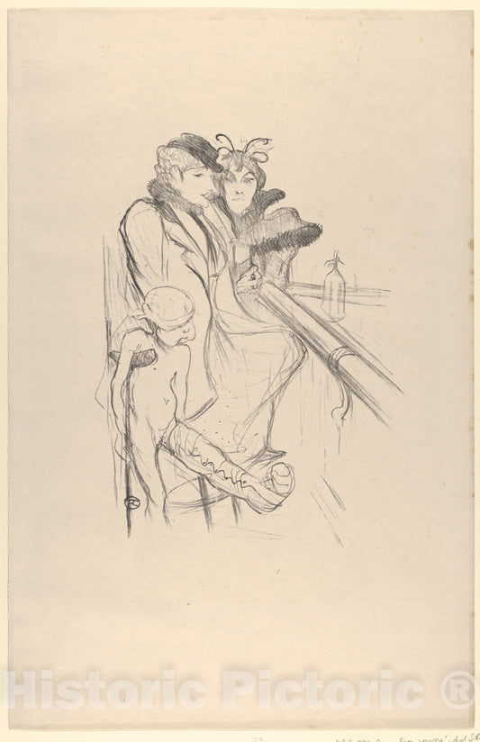 Art Print : Henri de Toulouse-Lautrec - Eros Vanquished 1 : Vintage Wall Art