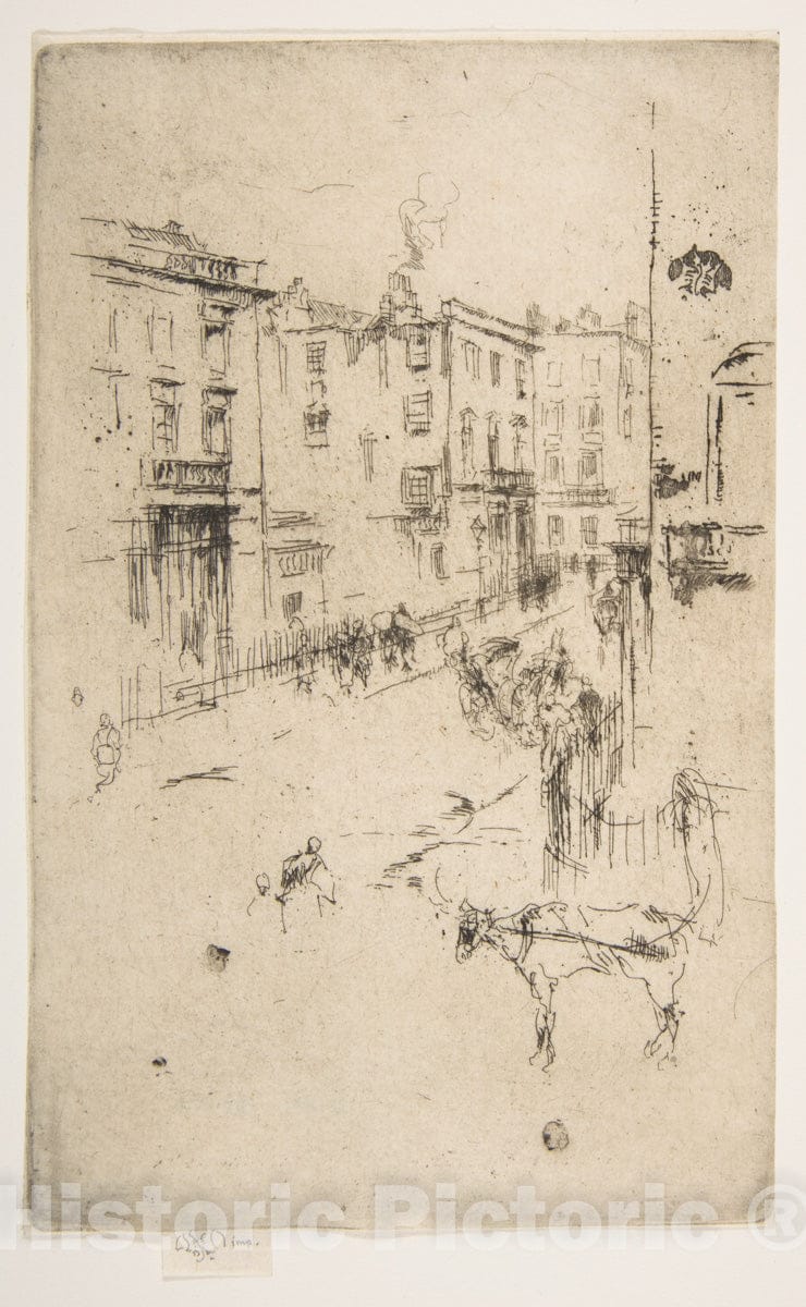 Art Print : James McNeill Whistler - Alderney Street 1 : Vintage Wall Art