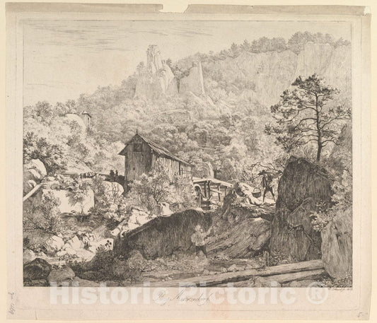 Art Print : Johann Christoph Erhard - Around Muckendorf : Vintage Wall Art