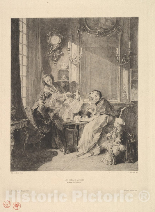 Art Print : Émile Boilvin - Breakfast : Vintage Wall Art
