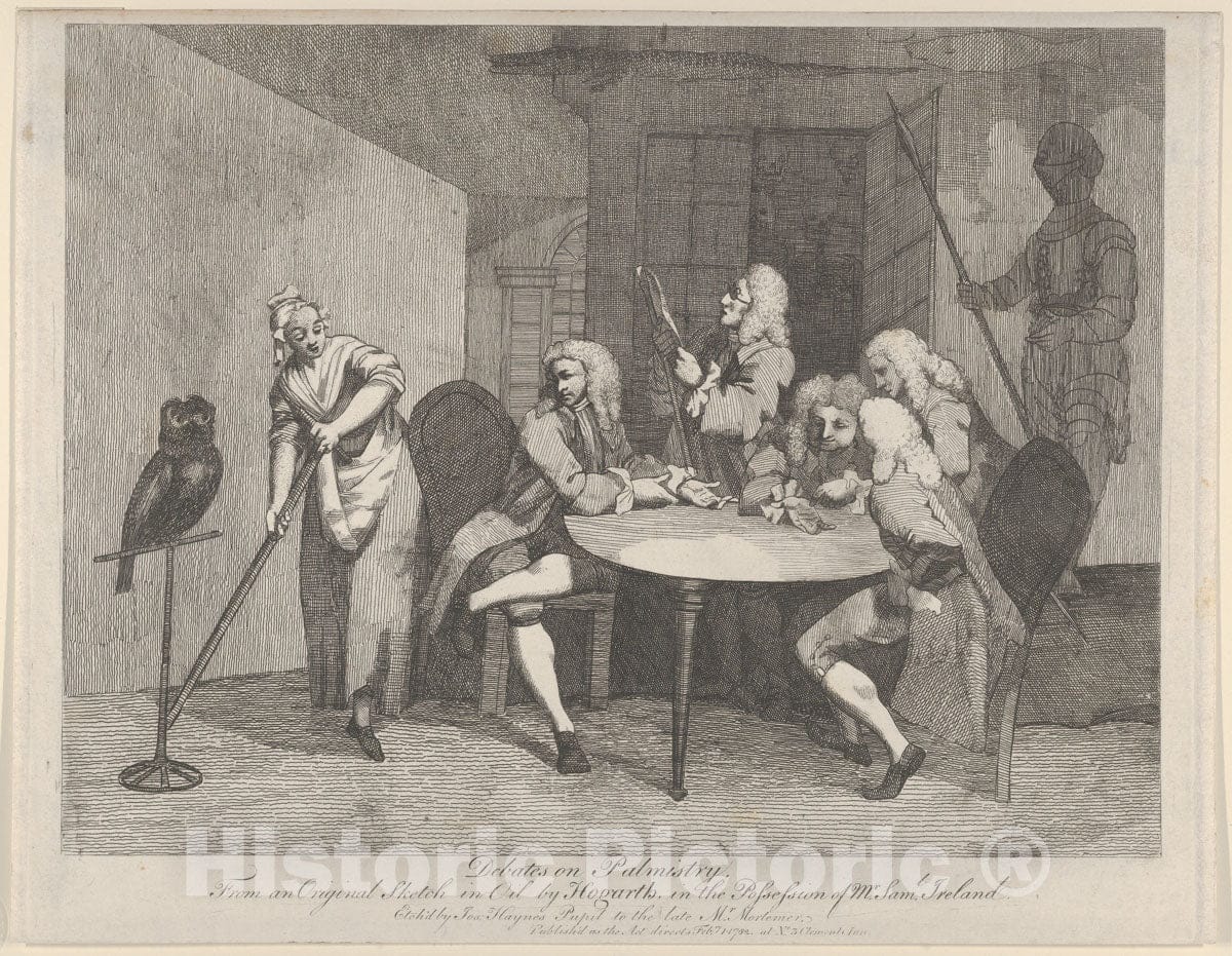 Art Print : Joseph Haynes - Debates on Palmistry 2 : Vintage Wall Art