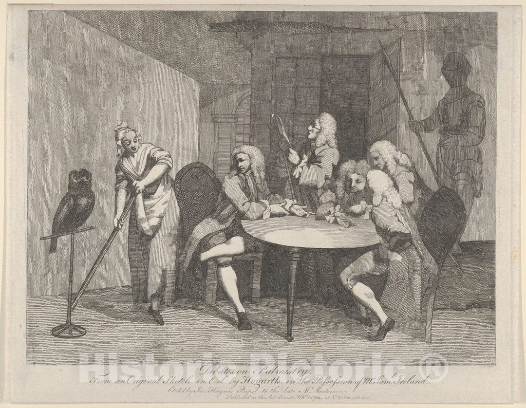Art Print : Joseph Haynes - Debates on Palmistry 2 : Vintage Wall Art