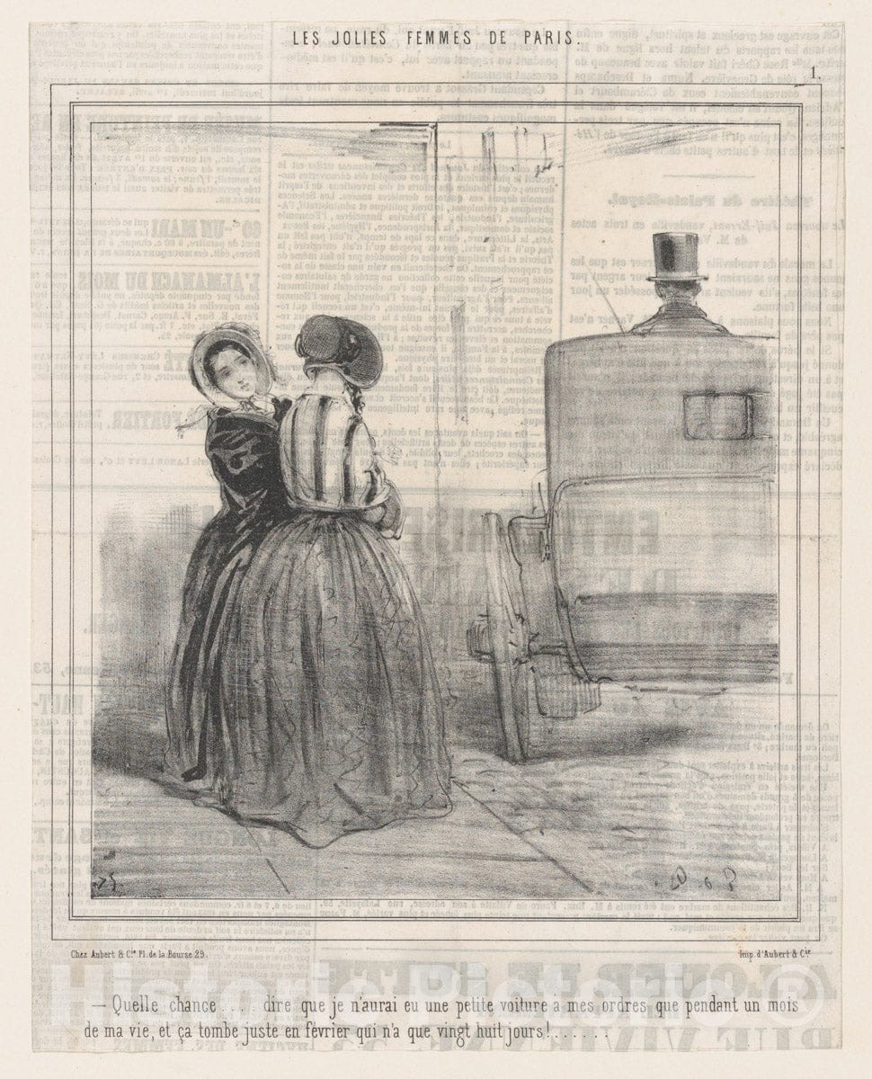 Art Print : Édouard de Beaumont - The Pretty Women of Paris : Vintage Wall Art