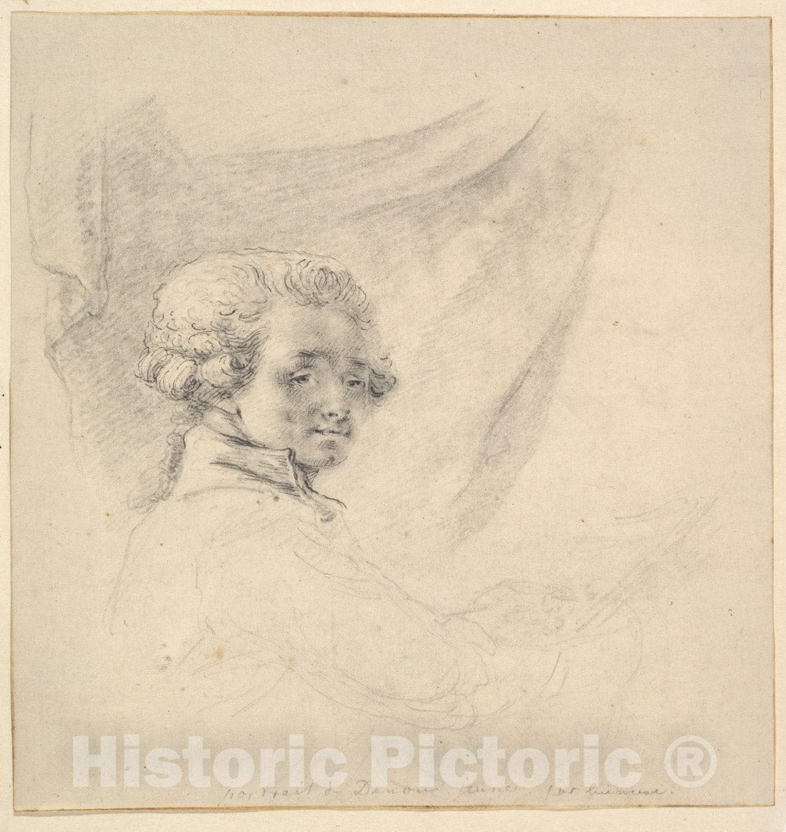Art Print : Baron Dominique Vivant Denon - Self Portrait as a Young Man : Vintage Wall Art