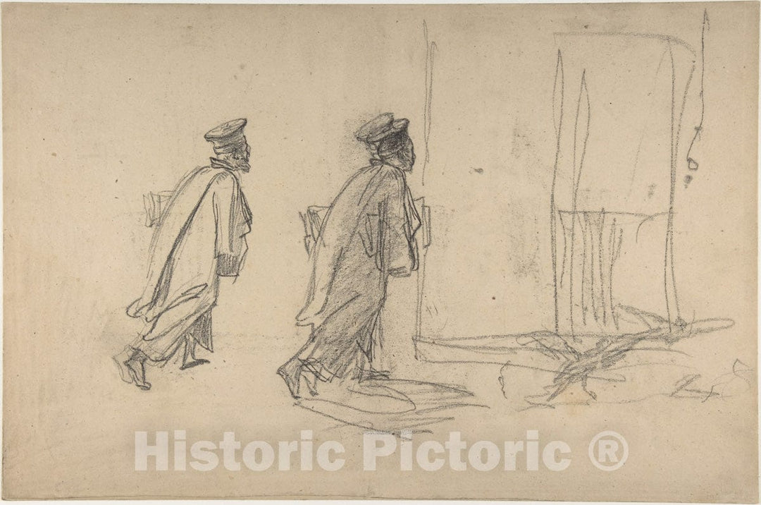 Art Print : Thomas Couture - Lawyer on His Way to Court (Se Rendant à l'Audience) : Vintage Wall Art