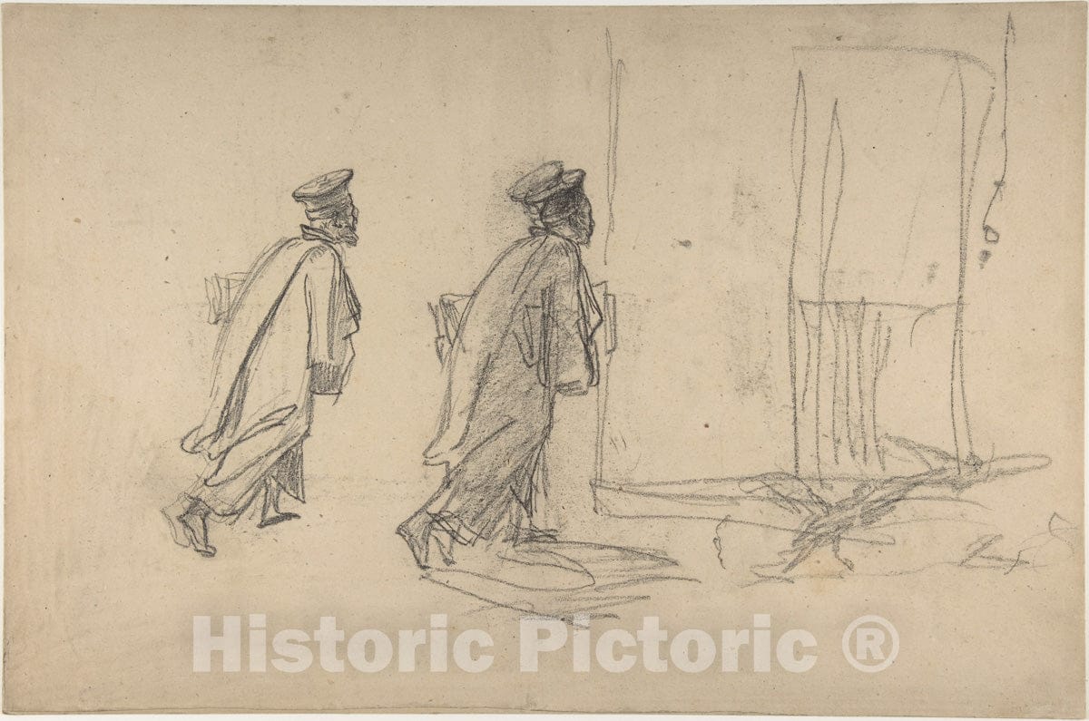 Art Print : Thomas Couture - Lawyer on His Way to Court (Se Rendant à l'Audience) : Vintage Wall Art