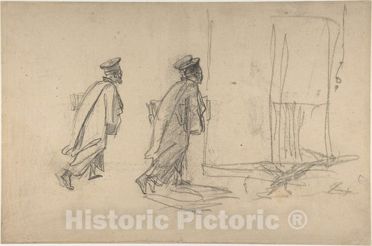 Art Print : Thomas Couture - Lawyer on His Way to Court (Se Rendant à l'Audience) : Vintage Wall Art