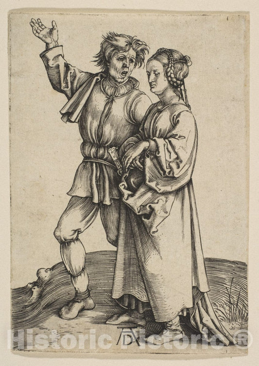 Art Print : Albrecht Dürer - The Peasant and His Wife : Vintage Wall Art