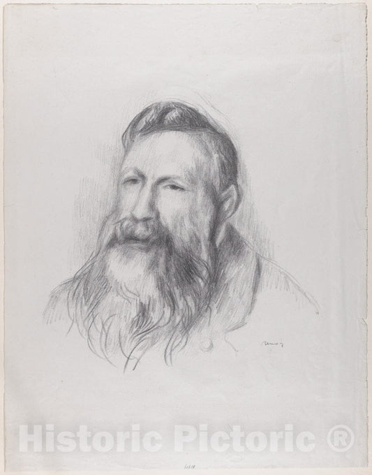 Art Print : Auguste Renoir - Auguste Rodin : Vintage Wall Art