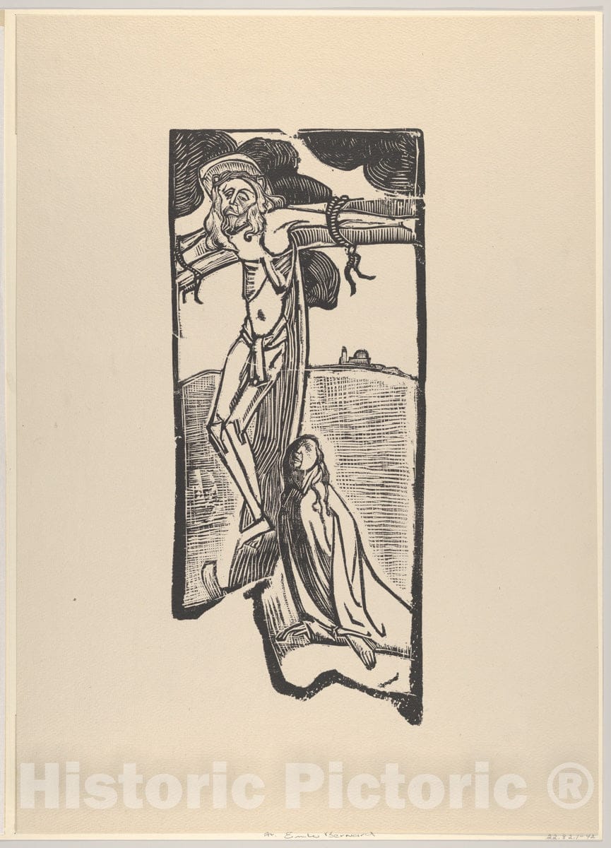 Art Print : Émile Bernard - Crucifixion, Also Called Christ : Vintage Wall Art