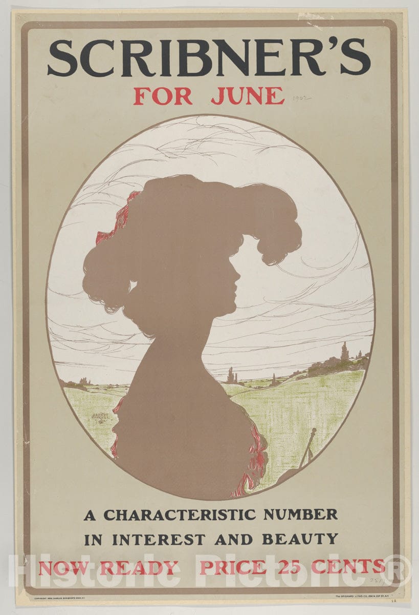 Art Print : Ernest Haskell - Scribner's for June : Vintage Wall Art