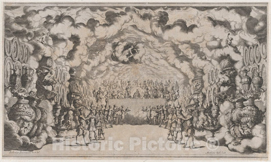 Art Print : Mathäus Küsel - Kingdom of JOVE with The Banquet of The Gods
