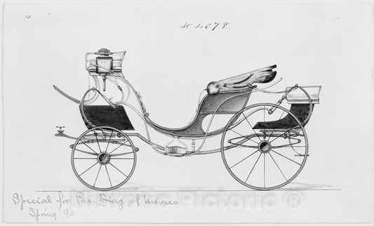 Art Print : Brewster & Co. - Design for 8 Spring Victoria, no. 4078 : Vintage Wall Art