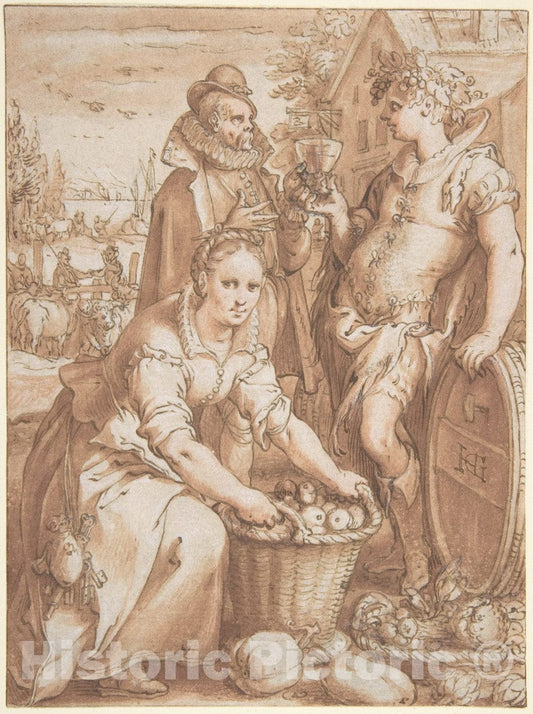 Art Print : Hendrick Goltzius - Autumn