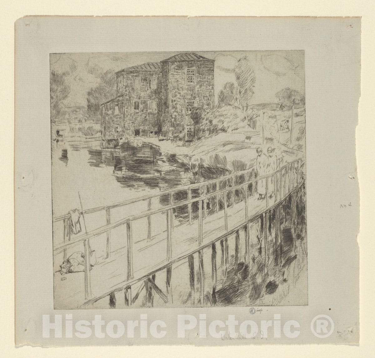 Art Print : Childe Hassam - Water Mill, Long Island : Vintage Wall Art