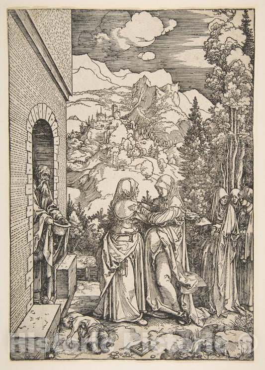 Art Print : Albrecht Dürer - The Visitation, from The Life of The Virgin - 438669 : Vintage Wall Art