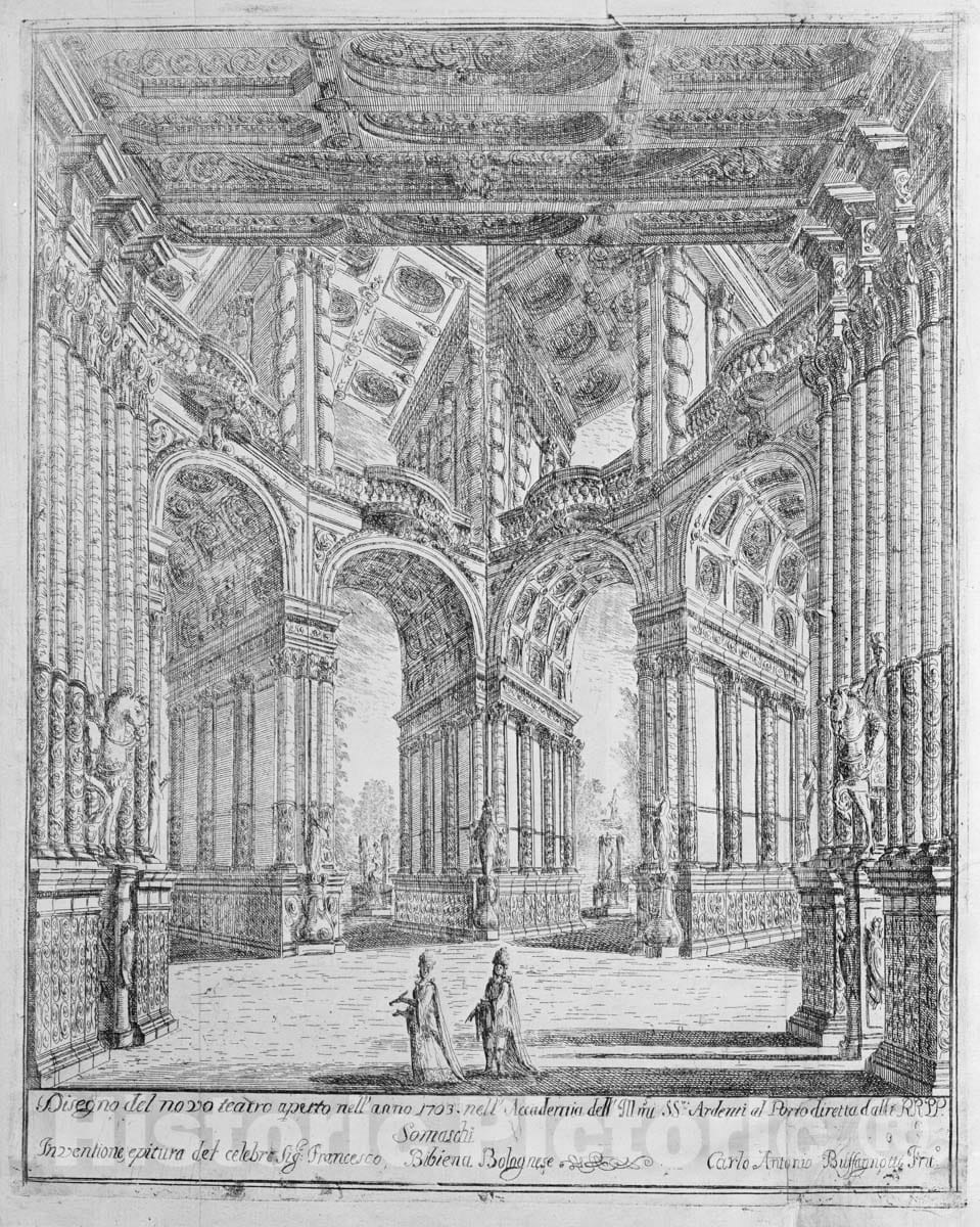 Art Print : Ferdinando Galli Bibiena - Varie opere di Prospettive : Vintage Wall Art