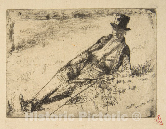 Art Print : James McNeill Whistler - Greenwich Pensioner : Vintage Wall Art