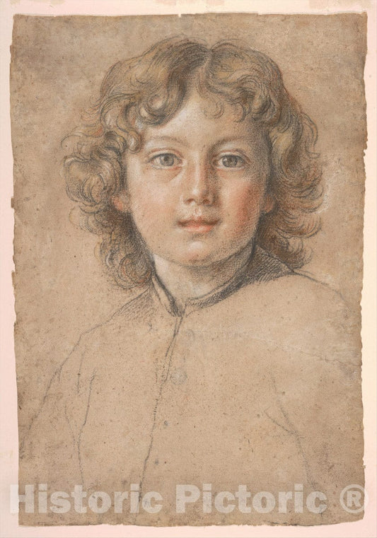 Art Print : Italian - Head of a Young Boy : Vintage Wall Art