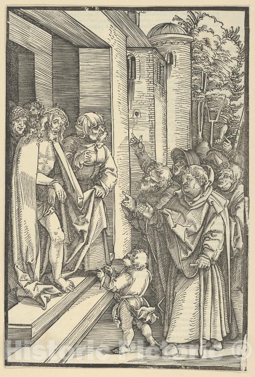 Art Print : Hans Schäufelein - ECCE Homo, from Speculum passionis Domini Nostri Ihesu Christi : Vintage Wall Art