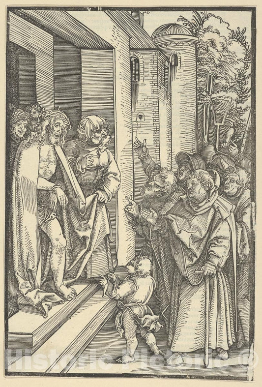 Art Print : Hans Schäufelein - ECCE Homo, from Speculum passionis Domini Nostri Ihesu Christi : Vintage Wall Art