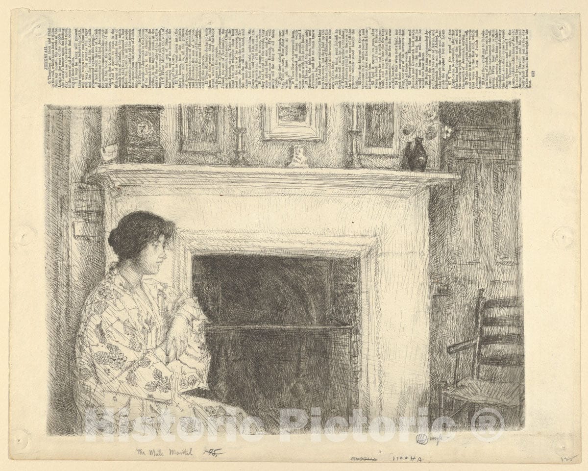 Art Print : Childe Hassam - The White Mantel (Holley House, Cos Cob) : Vintage Wall Art