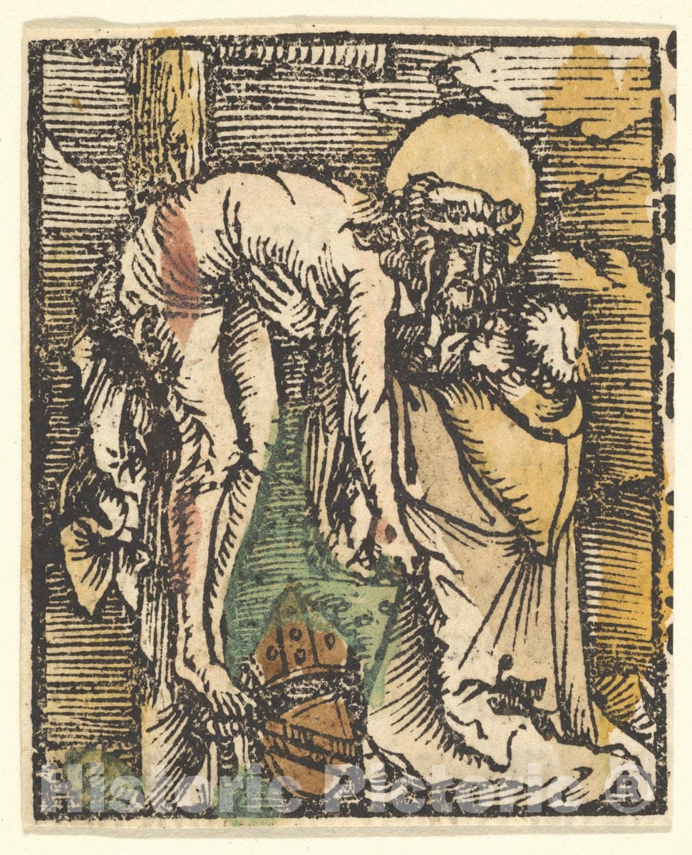 Art Print : Hans Baldung (Called Hans Baldung Grien) - The Miracle of St. Bernard (Copy) : Vintage Wall Art