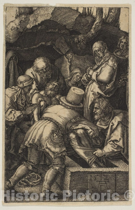 Art Print : Albrecht Dürer - The Entombment, from The Passion : Vintage Wall Art