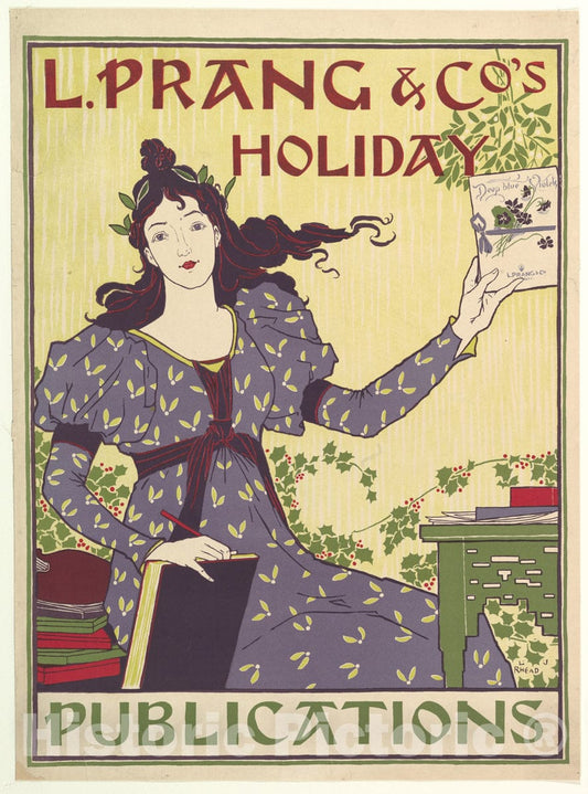 Art Print : Louis John Rhead - L. Prang & Co.s: Holiday : Vintage Wall Art