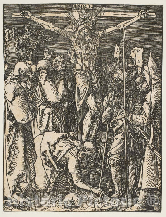 Art Print : Albrecht Dürer - The Crucifixion, from The Small Passion 1 : Vintage Wall Art