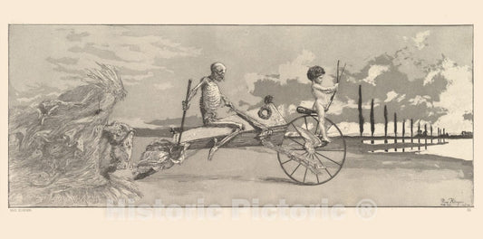 Art Print : Max Klinger - Amor, Tod und Jenseits, from The Series Intermezzi : Vintage Wall Art