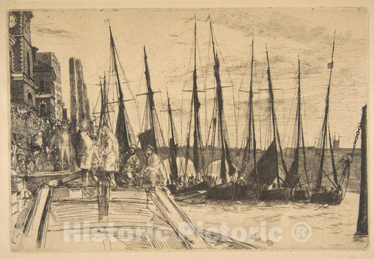 Art Print : James McNeill Whistler - Billingsgate 3 : Vintage Wall Art