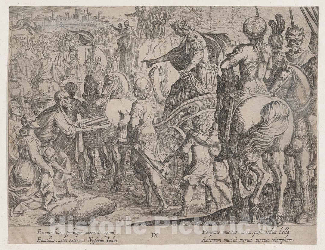 Art Print : Antonio Tempesta - Plate 9: Alexander's Triumphal Entry into Babylon, from The Deeds of Alexander The Great : Vintage Wall Art