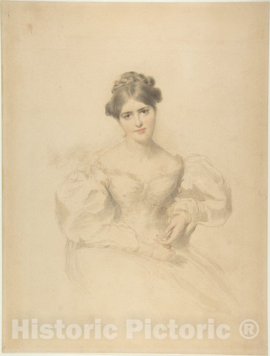 Art Print : After Sir Thomas Lawrence - Frances Anne (Fanny) Kemble : Vintage Wall Art