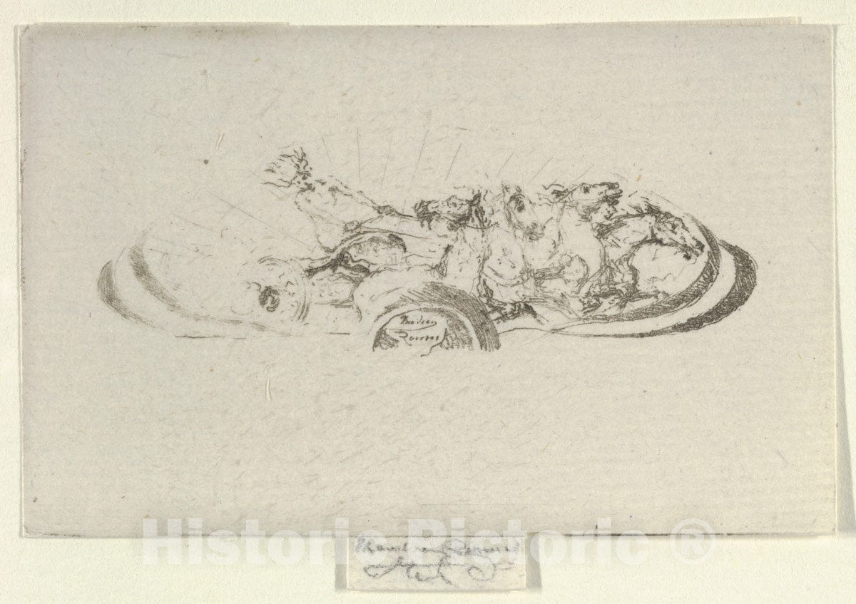 Art Print : Théodore Roussel - Phaeton, Study for Decoration of a Frame : Vintage Wall Art