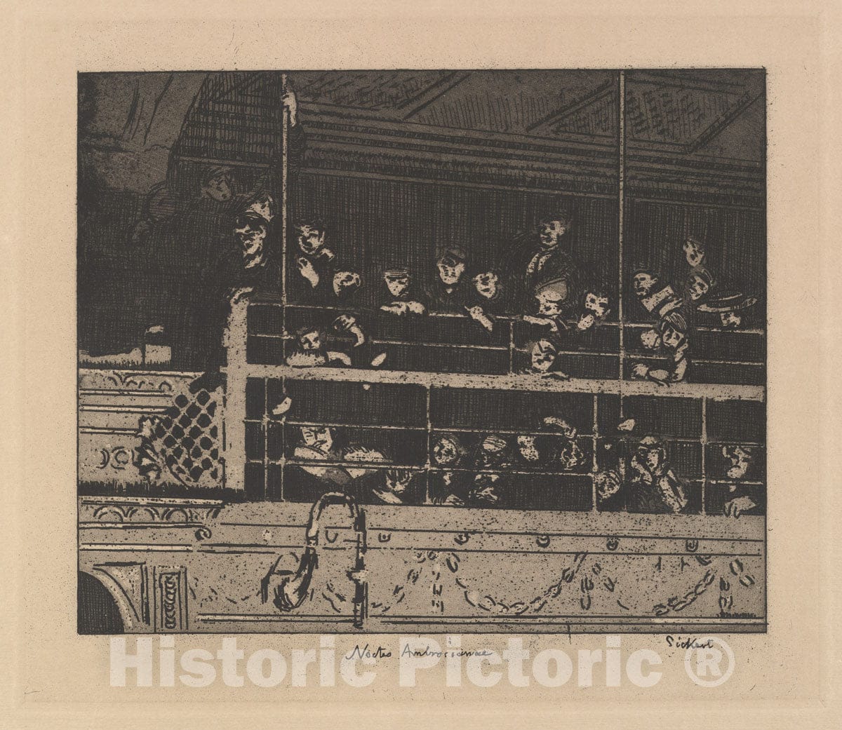 Art Print : Walter Richard Sickert - Noctes Ambrosianae 1 : Vintage Wall Art
