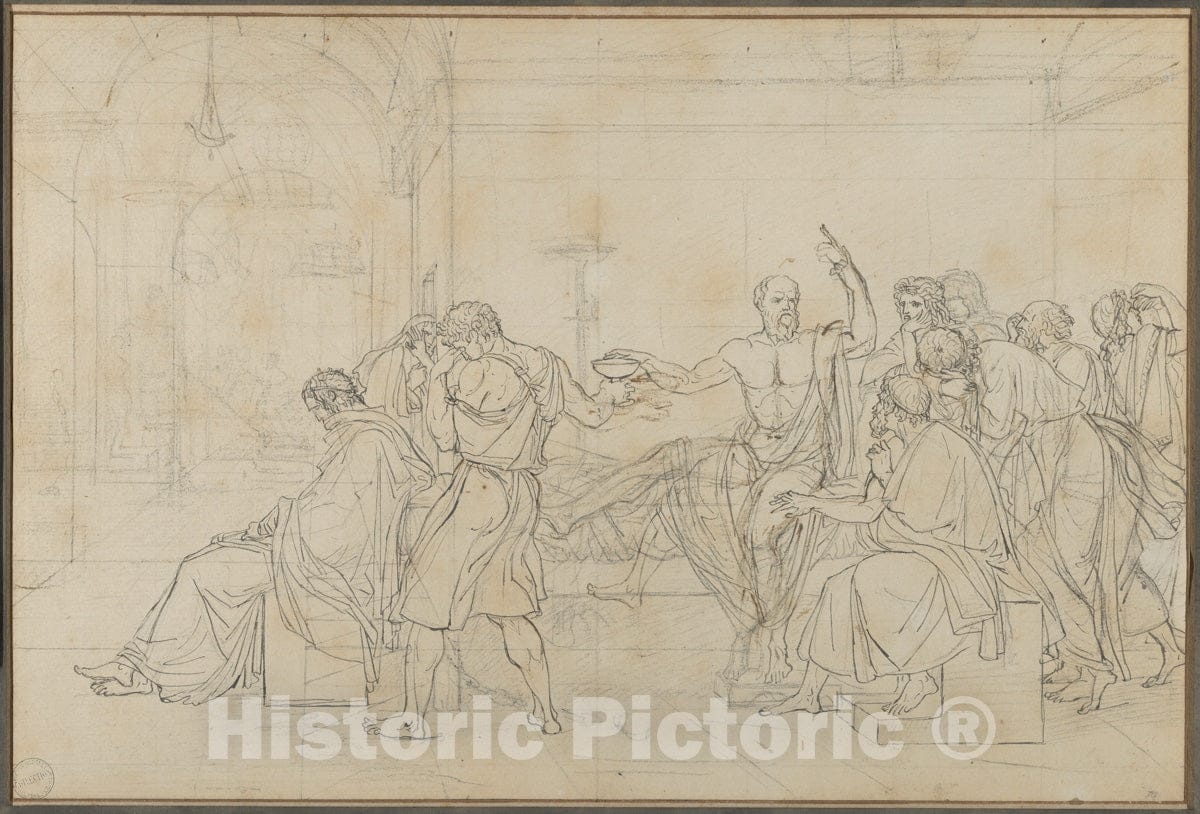 Art Print : Jacques Louis David - The Death of Socrates 1 : Vintage Wall Art