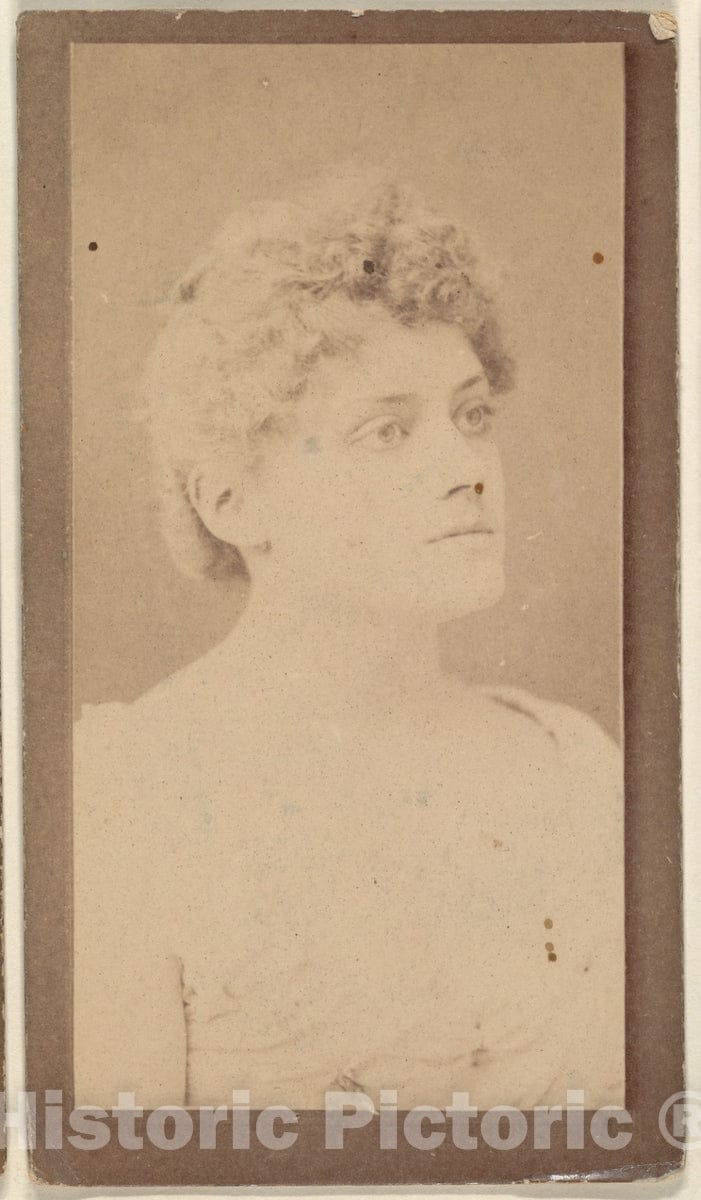 Photo Print : Portrait of Actress with Short Hair, from The Actresses Series (N668) : Vintage Wall Art