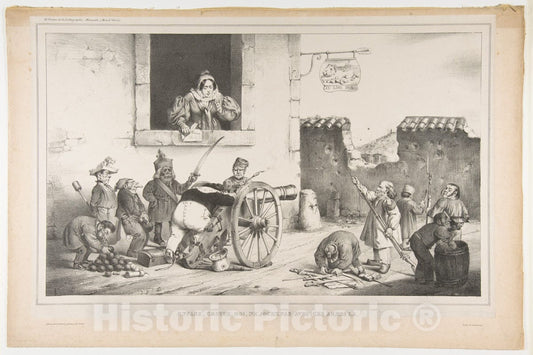 Art Print : J. J. Grandville - Children, Obey Me, Do Not Play with Those Weapons : Vintage Wall Art