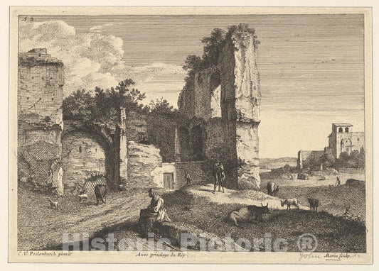 Art Print : Jean Morin - La Vieille Femme Assise 2 : Vintage Wall Art