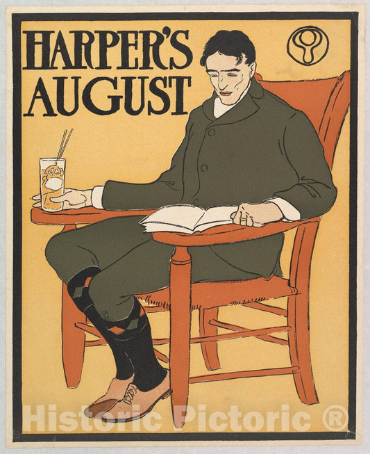 Art Print : Edward Penfield - Harper's: August - 439031 : Vintage Wall Art