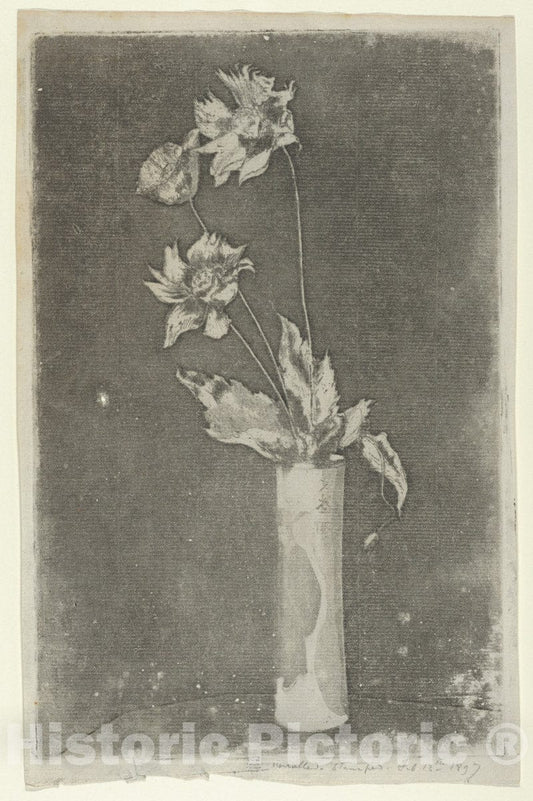 Art Print : Théodore Roussel - La Chine (Black and White Version) : Vintage Wall Art
