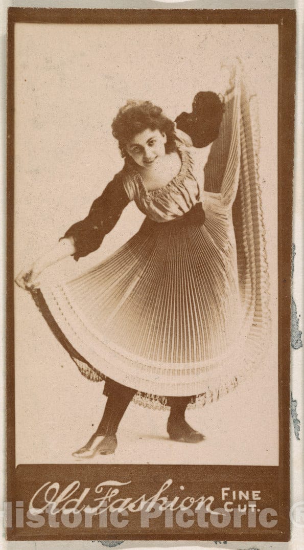 Photo Print : Dancer, from The Actresses Series (N664) Promoting Old Fashion Fine Cut Tobacco - 439051 : Vintage Wall Art