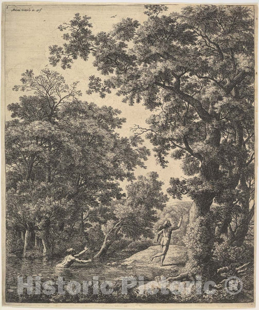 Art Print : Anthonie Waterloo - Alpheus and Arethusa : Vintage Wall Art