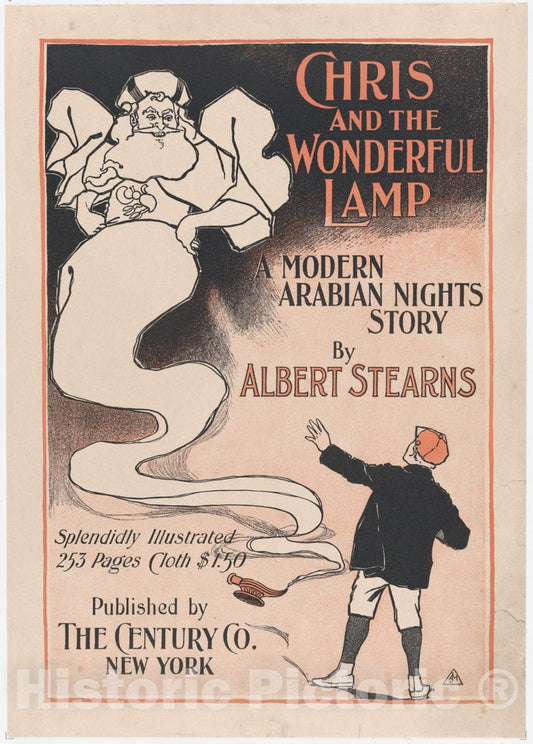 Art Print : Albert J. Moores - Chris and The Wonderful Lamp, A Modern Arabian Nights Story : Vintage Wall Art