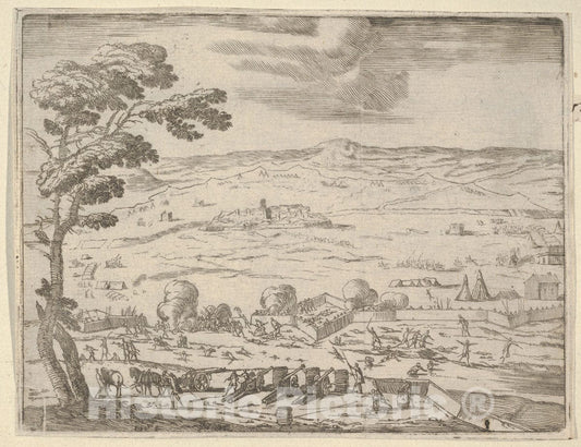 Art Print : German and Spanish Forts Near Bohemia were Taken with Great Force Near Bohemia - Artist: Bartolomeo Fenice (Fenis) - Created: 1659 : Vintage Wall Art