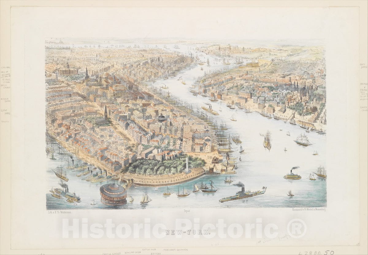 Art Print : Lithographed by K. Th. Westermann - New-York (from The Southwest) : Vintage Wall Art
