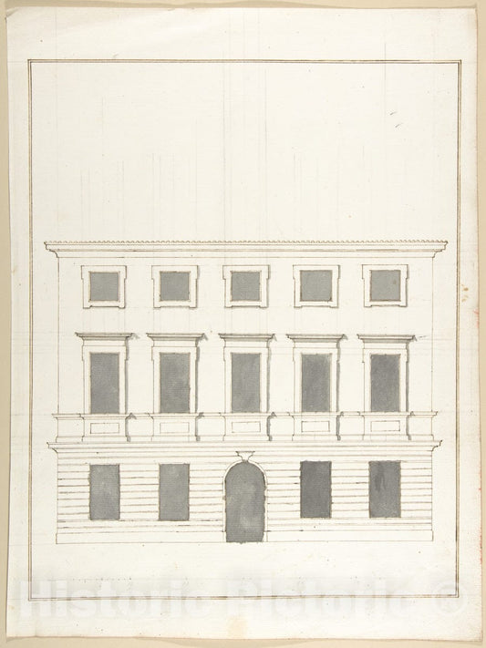 Art Print : Pietro Paolo Coccetti (Cocchetti) - Design for a Facade 1 : Vintage Wall Art