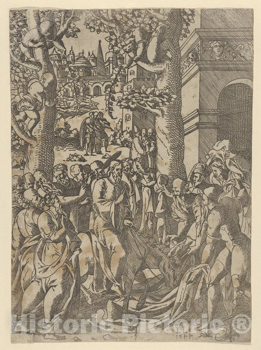 Art Print : Léonard Limosin - Christ's Entry into Jerusalem : Vintage Wall Art